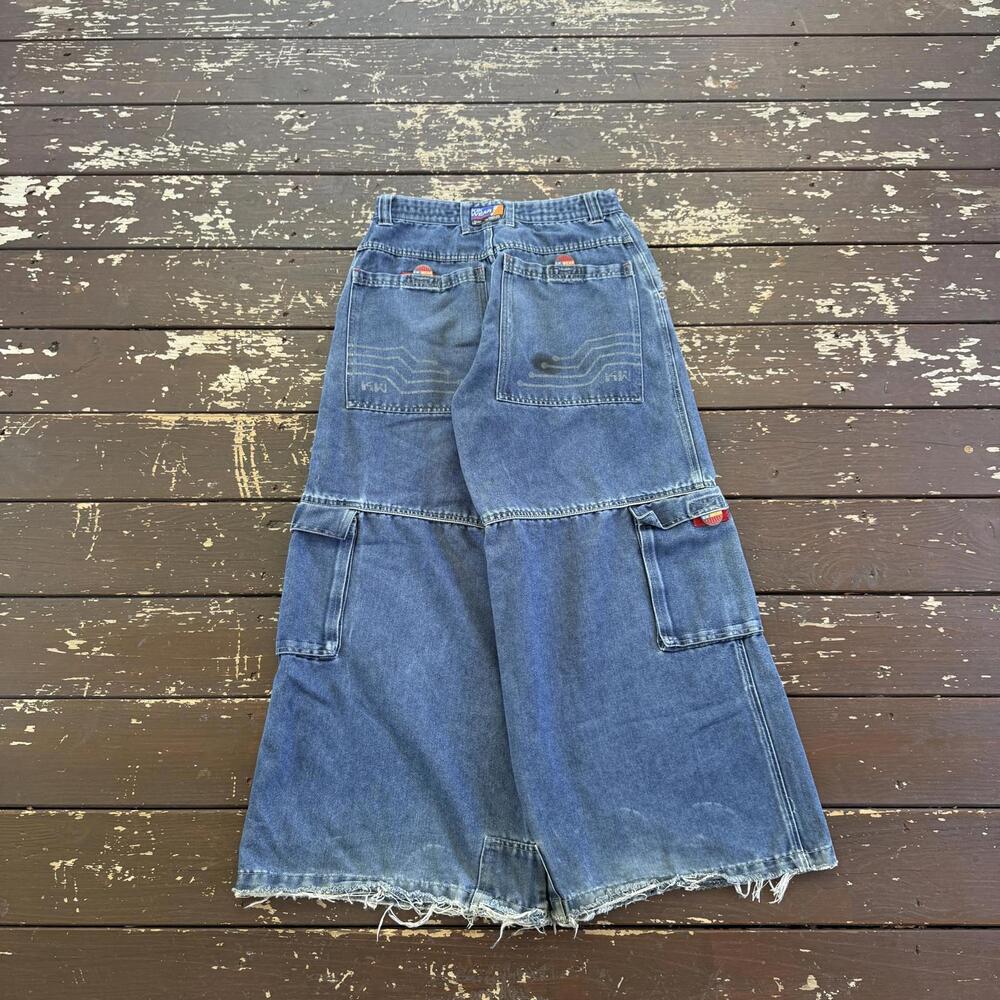 (32x30) Vintage 90s Y2K Kikwear Wide Leg Jeans Microphone Rave JNCO GAT MacGear